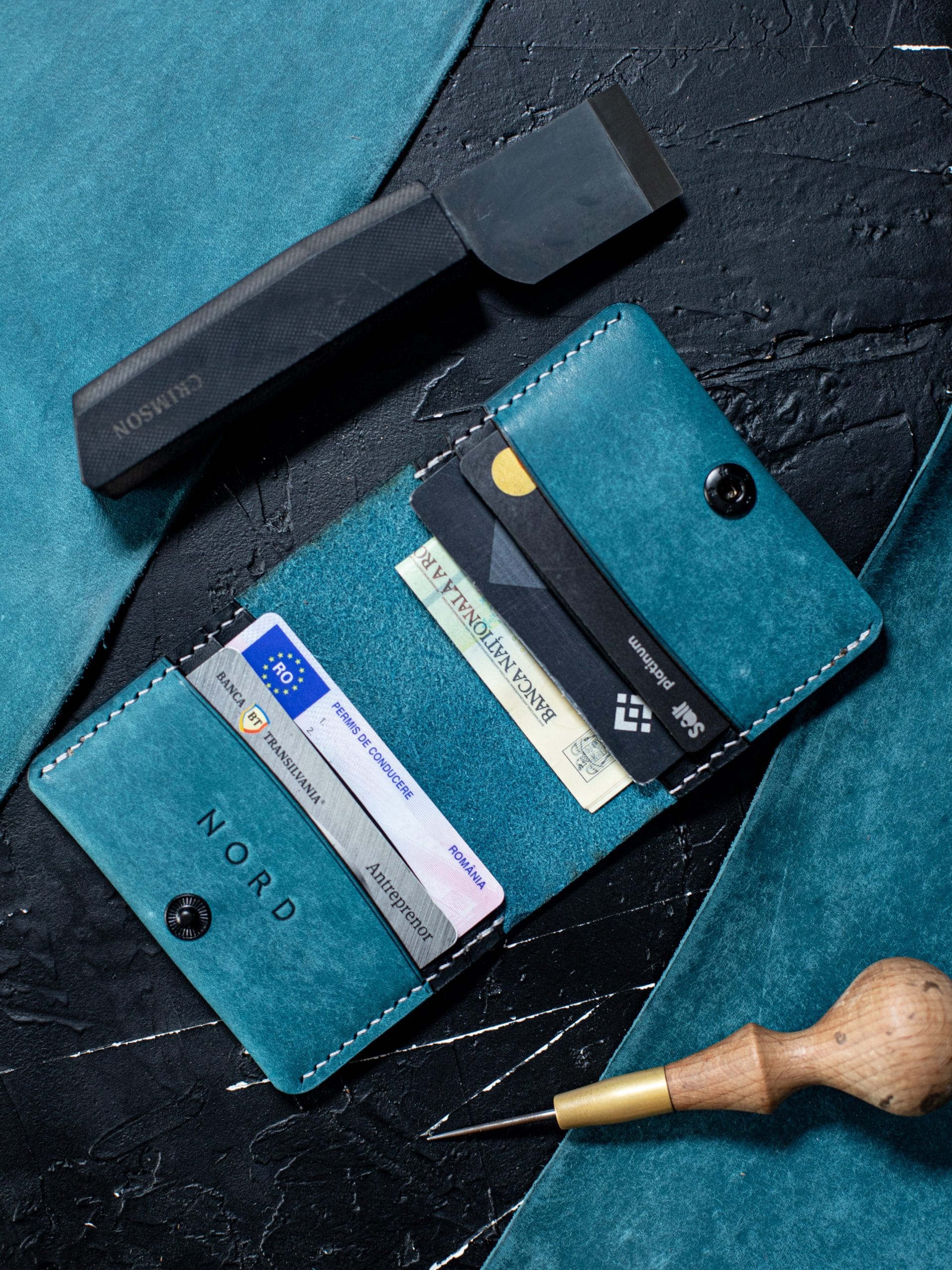 Portofel minimalist – Ocean - Pentru buletinul nou