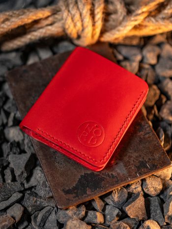 Portofel de Damă Roșu din Piele Naturală Tempesti